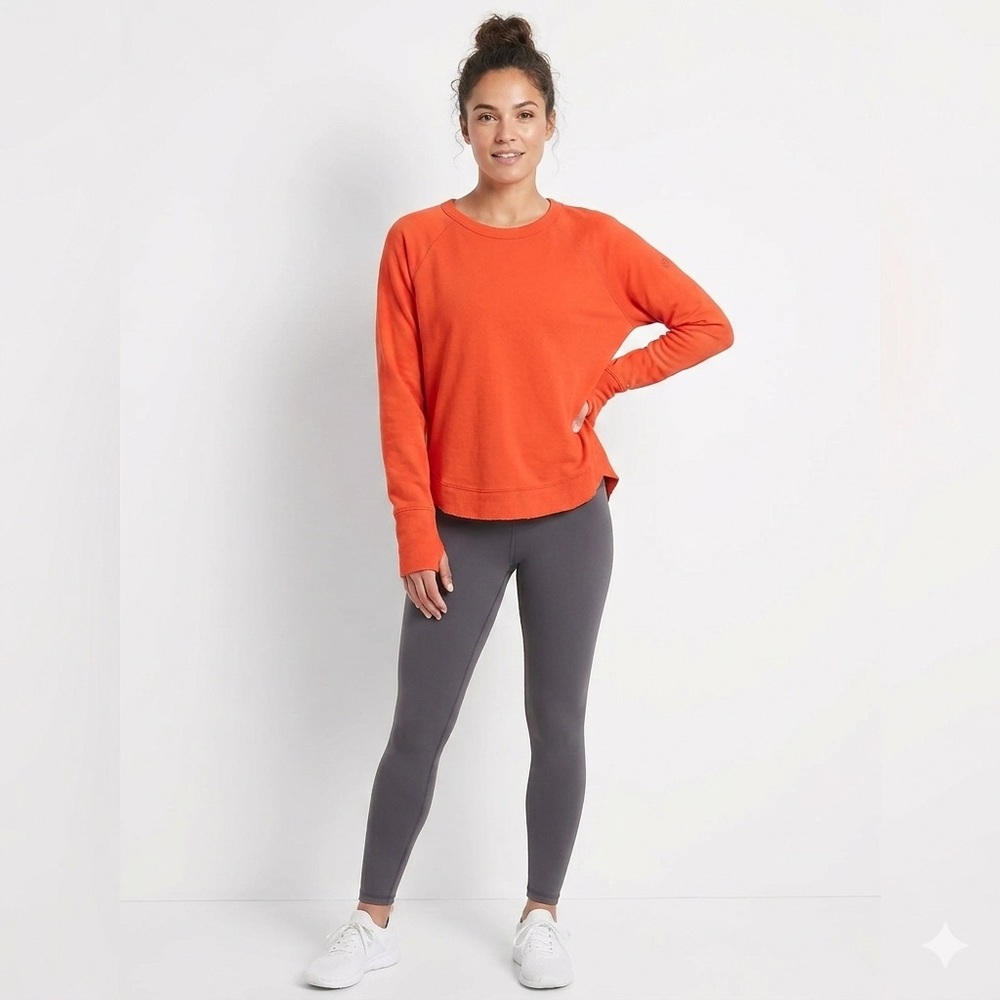 Athleta Orange Long Sleeve Sweatshirt